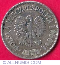 Image #1 of 1 Zloty 1978 (No Mint Mark)