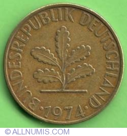 Image #2 of 10 Pfennig 1974 J
