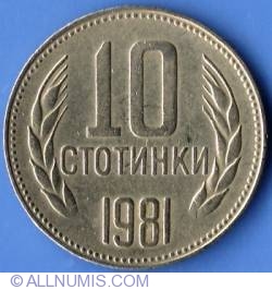 Image #2 of 10 Stotinki 1981