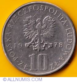 Image #1 of 10 Zlotych 1978 Boleslaw Prus