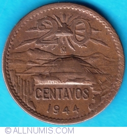 Image #2 of 20 Centavos 1944