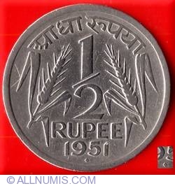 1/2 Rupee 1951 (B)