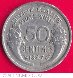 Image #2 of 50 Centimes 1947
