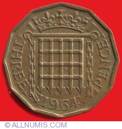 Image #1 of 3 Pence 1964