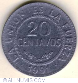 Image #1 of 20 Centavos 1991