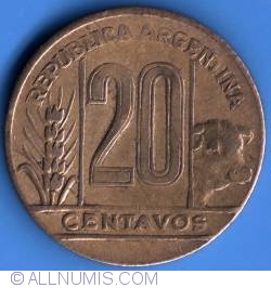 Image #1 of 20 Centavos 1949