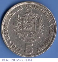 5 Bolivares 1977