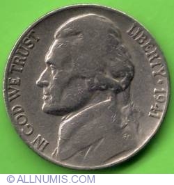 Image #1 of  Jefferson Nickel 1941