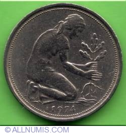 Image #2 of 50 Pfennig 1974 D