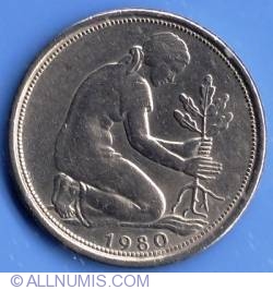 Image #2 of 50 Pfennig 1980 D