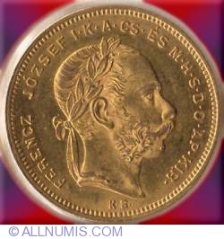 Image #1 of 8 Forint (20 Franci) 1878