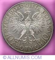 Image #1 of 10 Zlotych 1933 - 70th Anniversary of 1863 Insurrection