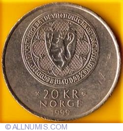 20 Kroner 1999 - 700th Anniversary - Akershus Fortress