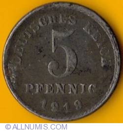 Image #1 of 5 Pfennig 1919 D