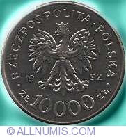 10000 Zlotych 1992 - Wladyslaw III