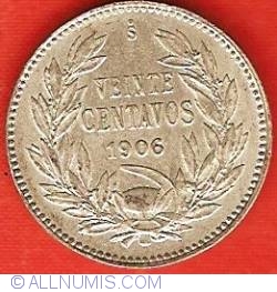 Image #2 of 20 Centavos 1906