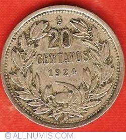 Image #2 of 20 Centavos 1924