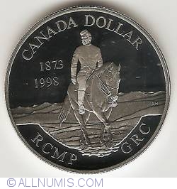 Image #2 of 1 Dollar 1998 - 120th Anniversary Royal Canadian Mounted Police