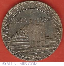 Image #2 of 50 Francs 1935 (Dutch) - Brussels Exposition and Railway Centennial