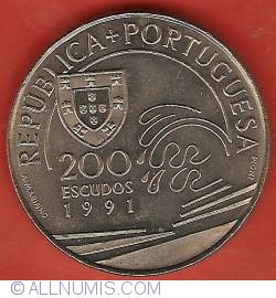 Image #1 of 200 Escudos 1991 - Columbus And Portugal