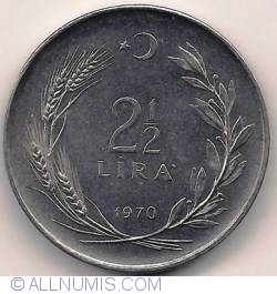 Image #2 of 2  1/2 Lira 1970