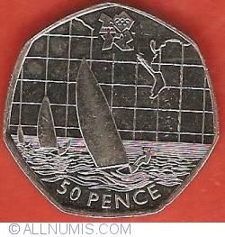 50 Pence 2011 - 2012 London Olympics - Sailing