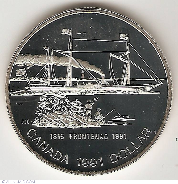 1 Dollar 1991 P S Frontenac Commemorative Misc Canada Coin 