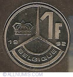 Image #2 of 1 Franc 1992 (belgique)