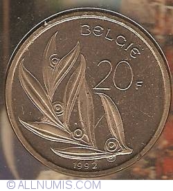 Image #2 of 20 Francs 1992 (belgië)