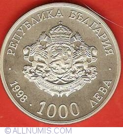 1000 Leva 1998 - Bulgarian Telegraphic Agency Centennial