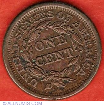 Braided Hair Cent 1851, Cent, Braided Hair (1839-1857) - United