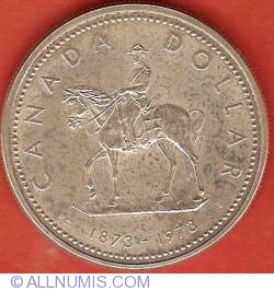 Image #2 of 1 Dollar 1973 - Centennial of Mounted Police