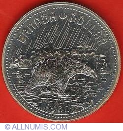 Image #2 of 1 Dollar 1980 - Arctic Territories