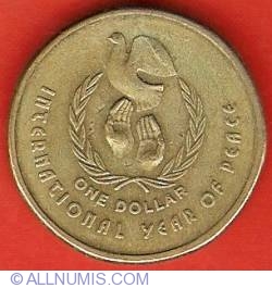 Image #1 of 1 Dollar 1986 - International Year of Peace