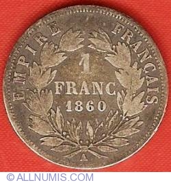 Image #2 of 1 Franc 1860 A