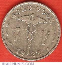 Image #2 of 1 Franc 1922 (Dutch)