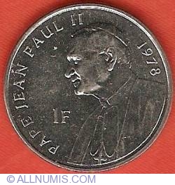 Image #2 of 1 Franc 2004 - Pope John Paul II