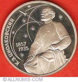 1 Rubla 1987 - Aniversarea de 130 ani de la nasterea lui Constantin Tsiolkovsky