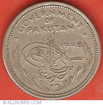 1 Rupee 1948 Dominion 1947 1956 Pakistan Coin 12216 1 rupee 1948 dominion 1947 1956