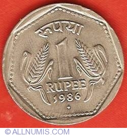 Image #2 of 1 Rupee 1986 (B)