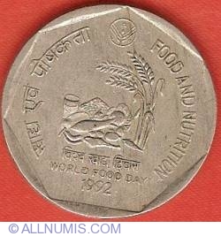 Image #2 of 1 Rupee 1992 (C) - F.A.O.