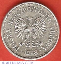 Image #2 of 1 Zloty 1988