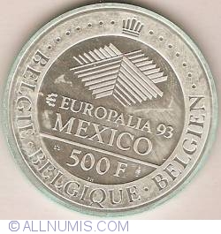Image #1 of 500 Francs 1993 - Europalia Mexico