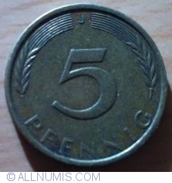 Image #1 of 5 Pfennig 1972 J