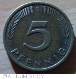 5 Pfennig 1974 D