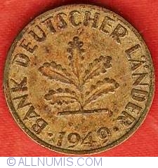 Image #2 of 5 Pfennig 1949 D