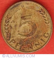 Image #1 of 5 Pfennig 1949 D