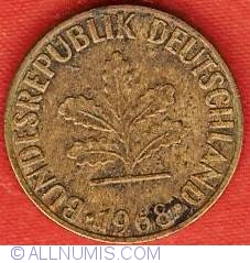 Image #2 of 5 Pfennig 1968 G