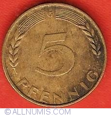 Image #1 of 5 Pfennig 1968 G