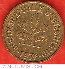 Image #2 of 5 Pfennig 1976 J
